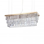 Martinez - Gold 8 Light over Island Fitting with Crystal