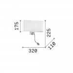 Hotel - White Mother & Child LED Wall Lamp with White Shade