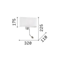 Hotel - White Mother & Child LED Wall Lamp with White Shade