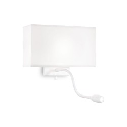 Hotel - White Mother & Child LED Wall Lamp with White Shade