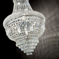Dubai - Chrome 10 Light Chandelier with Crystal