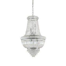 Dubai - Chrome 10 Light Chandelier with Crystal