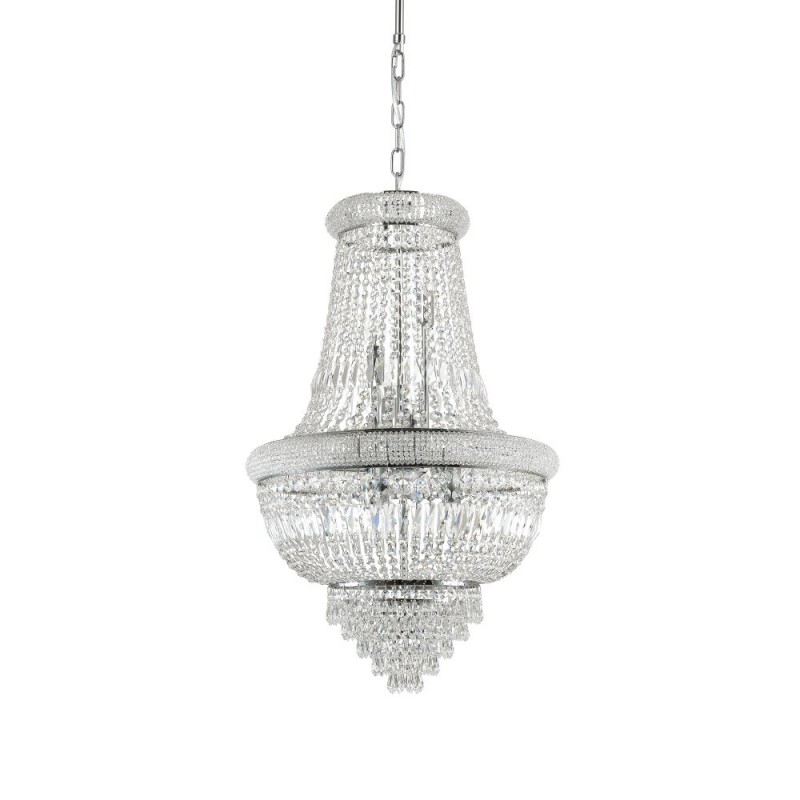 IdealLux-215969 - Dubai - Chrome 10 Light Chandelier with Crystal