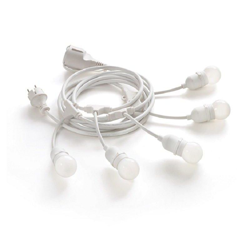 IdealLux-218724 - Fiesta - Outdoor White Cable with 5 Lights