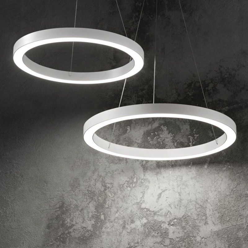 IdealLux-222103 - Oracle - Black LED Pendant Ø 60 cm