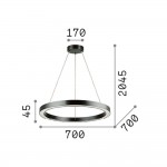 Oracle - Black LED Pendant Ø 70 cm