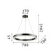 IdealLux-222110 - Oracle - Black LED Pendant Ø 70 cm
