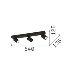 Rudy - Black 3 Light Spotlights