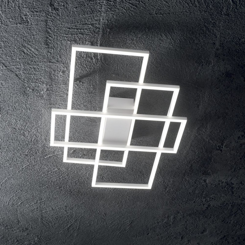 IdealLux-230726 - Frame - White LED Ceiling Lamp