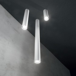 Look - Surface-Mounted Black Cylindrical Spotlight 40 cm