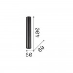 Look - Surface-Mounted White Cylindrical Spotlight 40 cm
