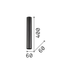 Look - Surface-Mounted White Cylindrical Spotlight 40 cm