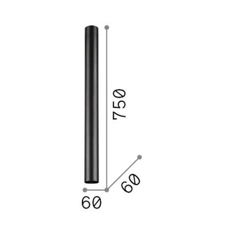 IdealLux-233321 - Look - Surface-Mounted Black Cylindrical Spotlight 75 cm