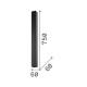 IdealLux-233970 - Look Square - Surface-Mounted Black Square Spotlight 75 cm