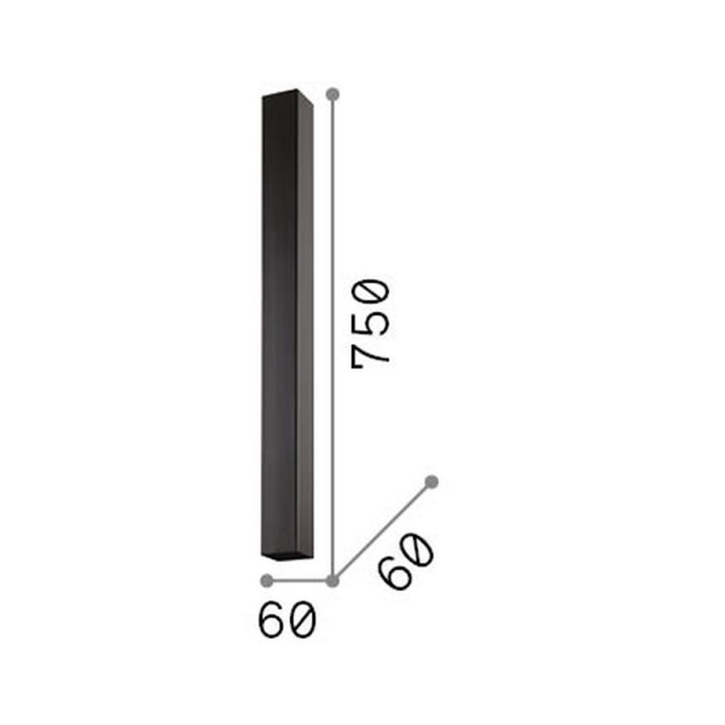IdealLux-234007 - Look Square - Surface-Mounted White Square Spotlight 75 cm
