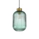 IdealLux-237497 - Mint - Green Ribbed Glass & Satin Brass Big Pendant