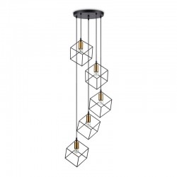 Ice - Black & Satin Brass 5 Light Cluster Pendant Ice - Black & Satin Brass 5 Light Cluster Pendant