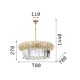 IdealLux-237800 - Nabucco - Gold 16 Light Chandelier with Crystal