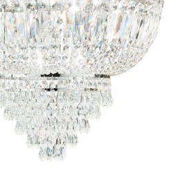 Dubai - Chrome 24 Light Ceiling Lamp with Crystal