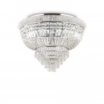 Dubai - Chrome 24 Light Ceiling Lamp with Crystal