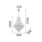 Dubai - Chrome 24 Light Chandelier with Crystal