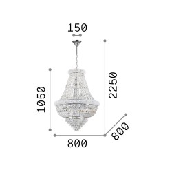 Dubai - Chrome 24 Light Chandelier with Crystal
