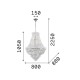 IdealLux-243597 - Dubai - Chrome 24 Light Chandelier with Crystal