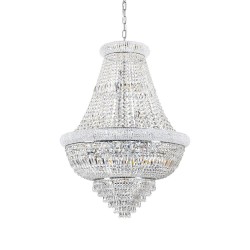 Dubai - Chrome 24 Light Chandelier with Crystal