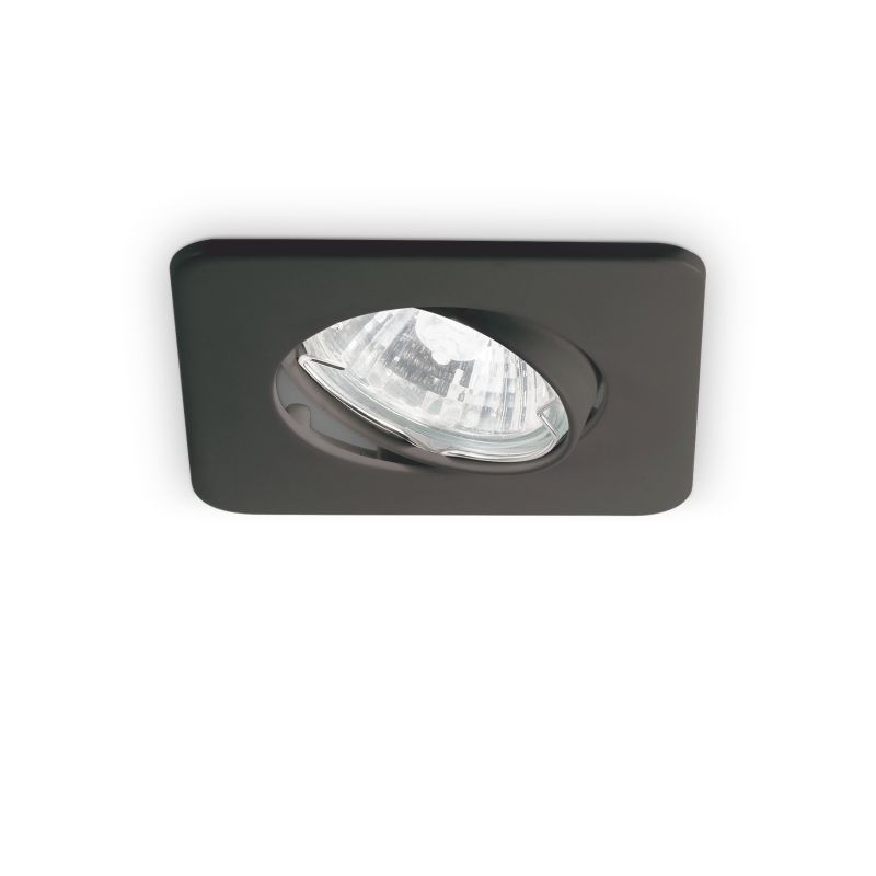 Spot & Downlights - Lounge - Adjustable Square Black Recessed Downlight 9 cm IdealLux-244600 - Lounge - Adjustable Square Black Recessed Downlight 9 cm