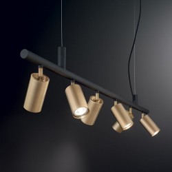 Dynamite - Black & Brass 6 Light Linear Fitting Dynamite - Black & Brass 6 Light Linear Fitting