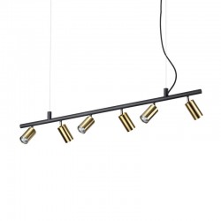 Dynamite - Black & Brass 6 Light Linear Fitting Dynamite - Black & Brass 6 Light Linear Fitting