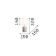 IdealLux-245393 - Kali - Decorative Ceramic Table Lamp with White Shade
