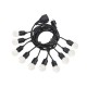IdealLux-246796 - Fiesta - Outdoor Black Cable with 10 Lights Festoon Lamp