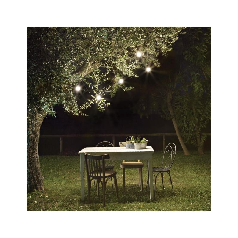 IdealLux-246796 - Fiesta - Outdoor Black Cable with 10 Lights Festoon Lamp