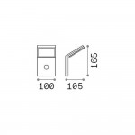 Style - IP54 Anthracite PIR Wall Lamp 3000K