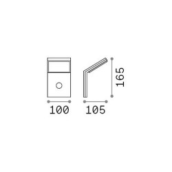 Style - IP54 Anthracite PIR Wall Lamp 3000K