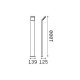 IdealLux-246871 - Style - IP54 Anthracite LED Post 3000K - 100 cm
