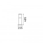 Tronco - IP65 Anthracite Bollard with Diffuser 40.5 cm