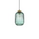 IdealLux-248554 - Mint - Green Ribbed Glass & Satin Brass Small Pendant