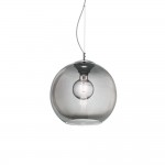 Nemo - Chrome Pendant with Smoked Glass Ø 20 cm