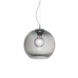 Nemo - Chrome Pendant with Smoked Glass Ø 20 cm