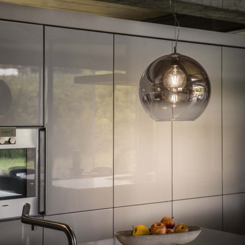 IdealLux-250359 - Nemo - Chrome Pendant with Ombre Glass Ø 40 cm