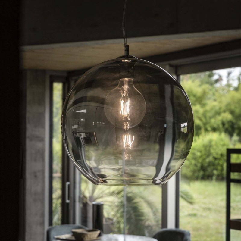 IdealLux-250359 - Nemo - Chrome Pendant with Ombre Glass Ø 40 cm