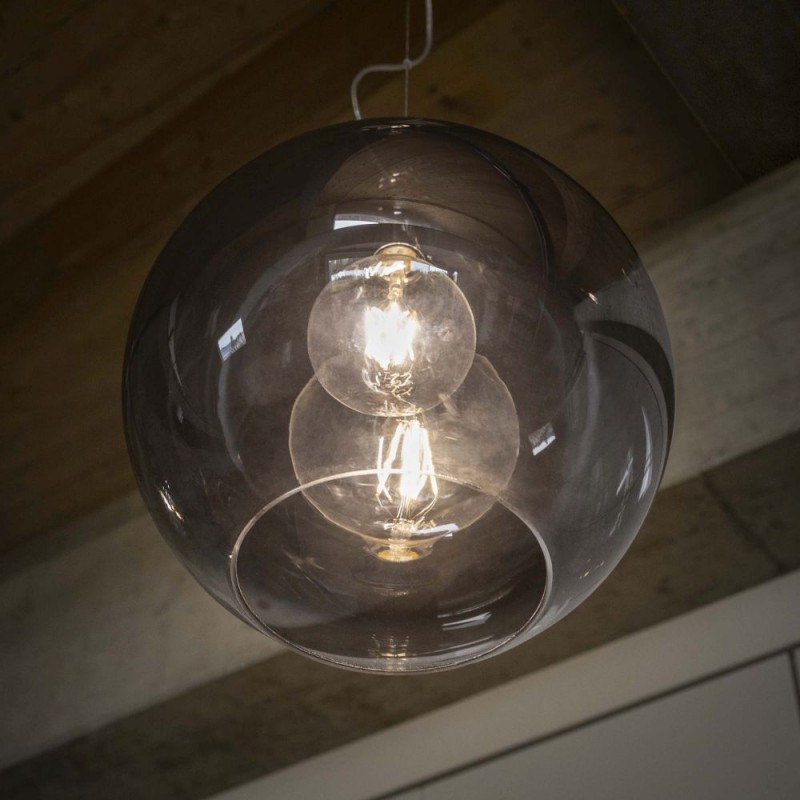IdealLux-250359 - Nemo - Chrome Pendant with Ombre Glass Ø 40 cm