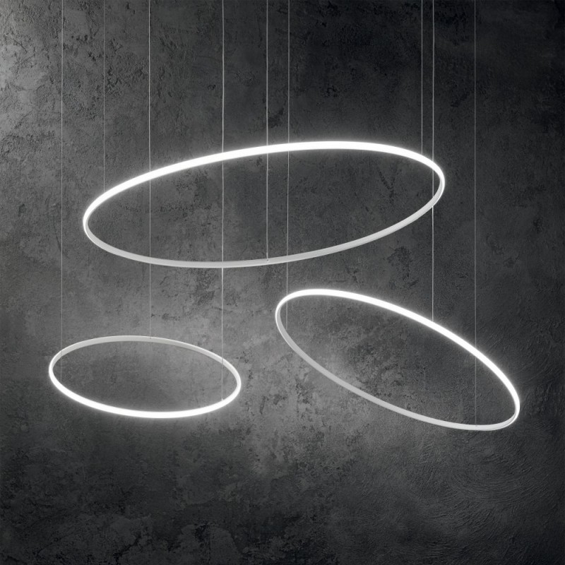 IdealLux-258751 - Hulahoop - White LED Pendant Ø 100.5 cm