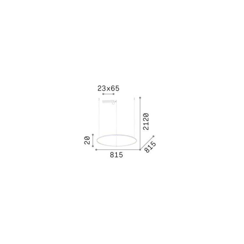 IdealLux-258768 - Hulahoop - White LED Pendant Ø 81.5 cm