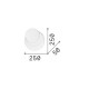 IdealLux-259345 - Pouche - White ​Circular LED Wall Lamp