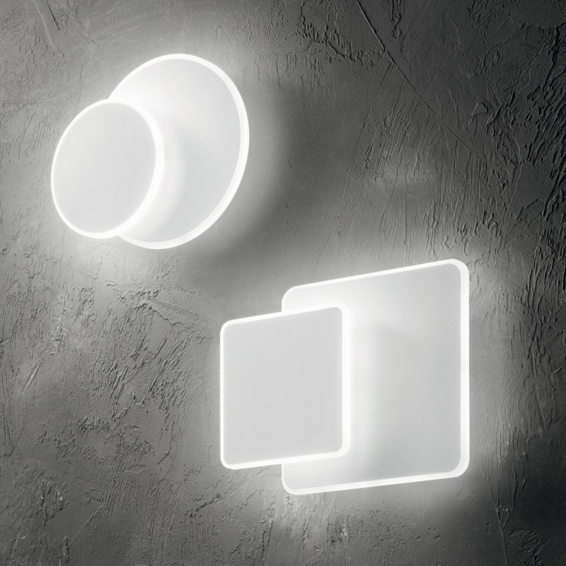 IdealLux-259345 - Pouche - White ​Circular LED Wall Lamp