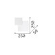 IdealLux-259352 - Pouche - White Square LED Wall Lamp