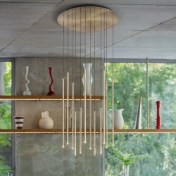 Filo - Satin Brass 12 Light LED Cluster Pendant Filo - Satin Brass 12 Light LED Cluster Pendant